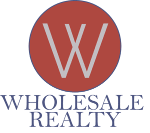 Wholesale Realty Logo Stacked Text Golden Ratio